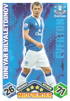 Diniyar Bilyaletdinov Everton 2009/10 Topps Match Attax #139